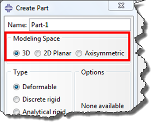 سه نوع فضای مدلسازی در نرم افزار آباکوس